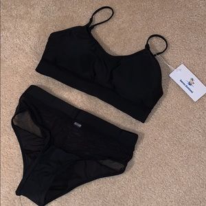Black bikini with mesh